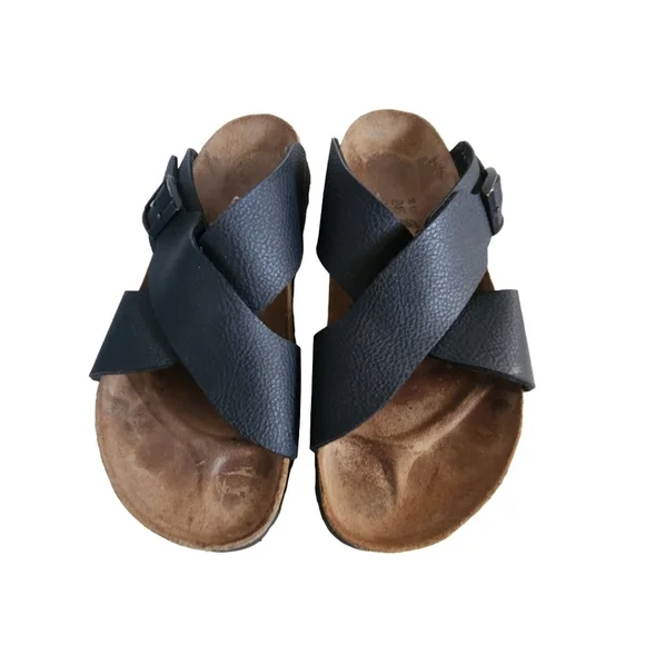 Birkenstock Birki's Dijon Black Crossover Sandals (7) - Picture 2 of 9
